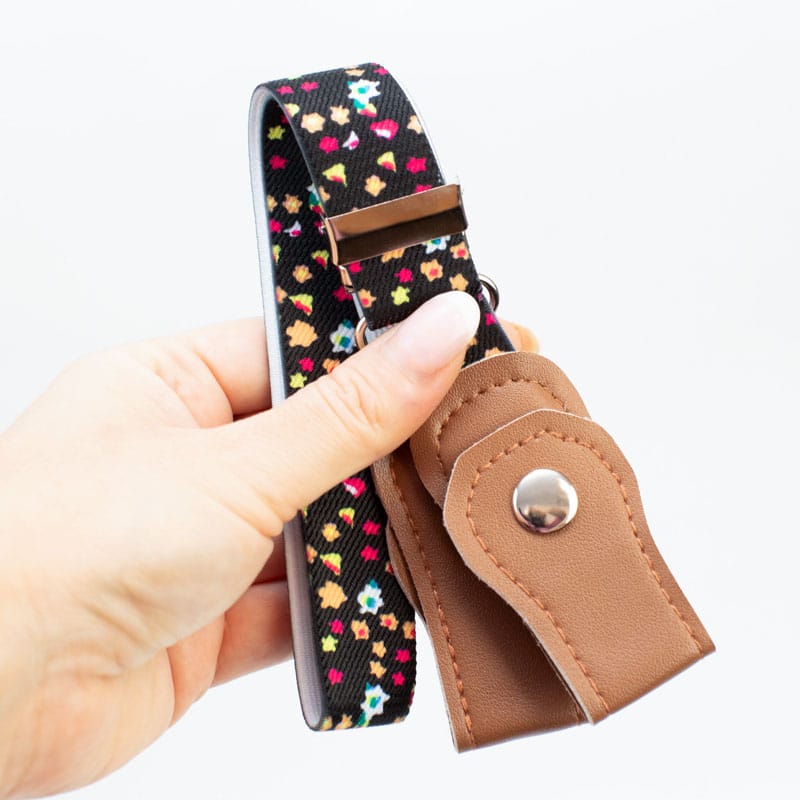 Ceinture élastique sans boucle – Maintient le pantalon en place - Fleuri – Modèle enfant