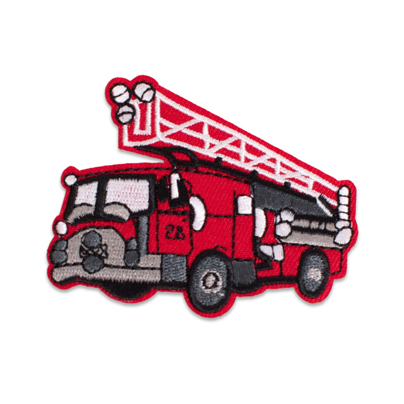 Camion de pompier rouge – Écusson