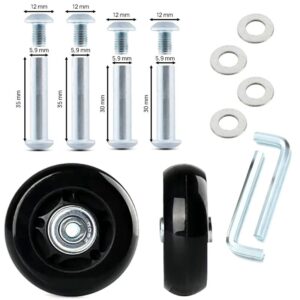 Roues de rechange pour valise – Lot de 2 avec pièces de montage – Image 6