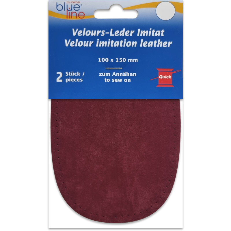 Coudières imitation daim – Épaisseur 0,8 mm - Bordeaux
