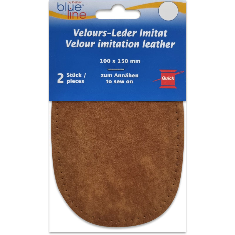 Coudières imitation daim – Épaisseur 0,8 mm - Brun moyen