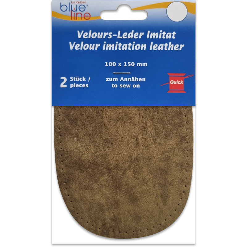 Coudières imitation daim – Épaisseur 0,8 mm - Kaki