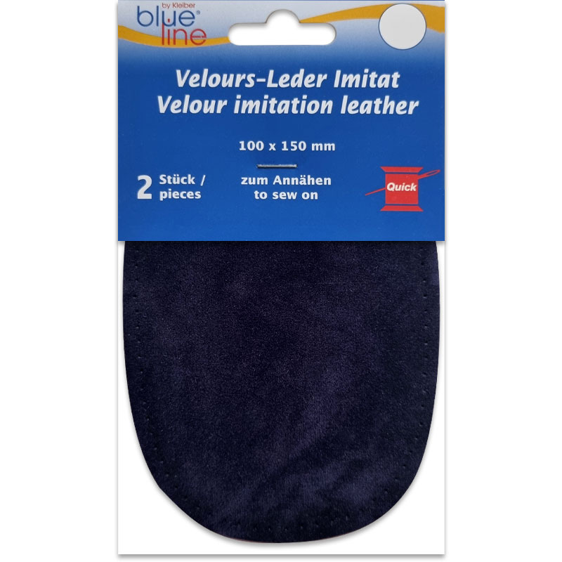 Coudières imitation daim – Épaisseur 0,8 mm - Bleu marine