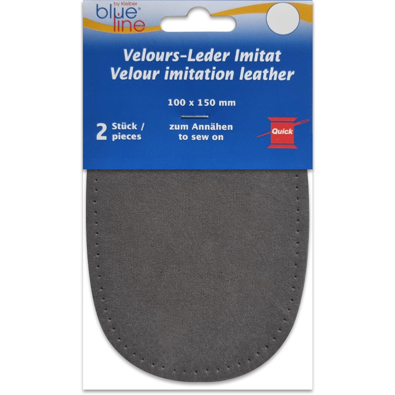 Coudières imitation daim – Épaisseur 0,8 mm - Gris foncé