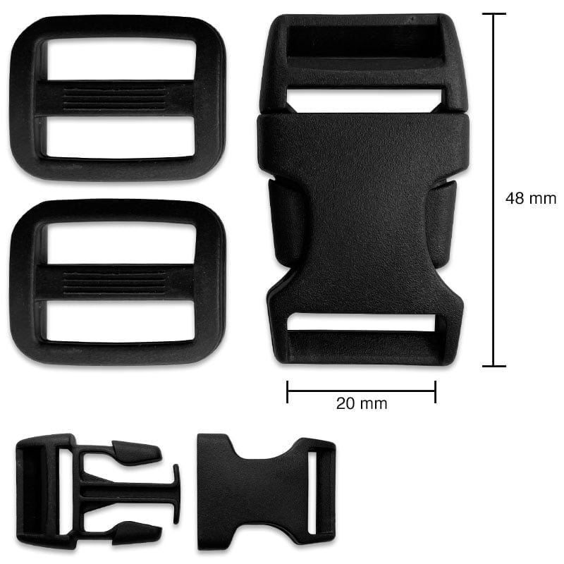 Boucle à clip pour sac à dos – Remplacez une boucle cassée - 20 mm