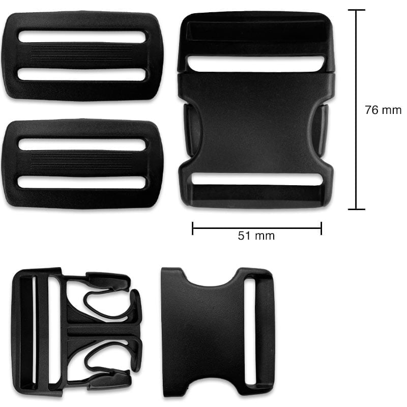 Boucle à clip pour sac à dos – Remplacez une boucle cassée - 51 mm