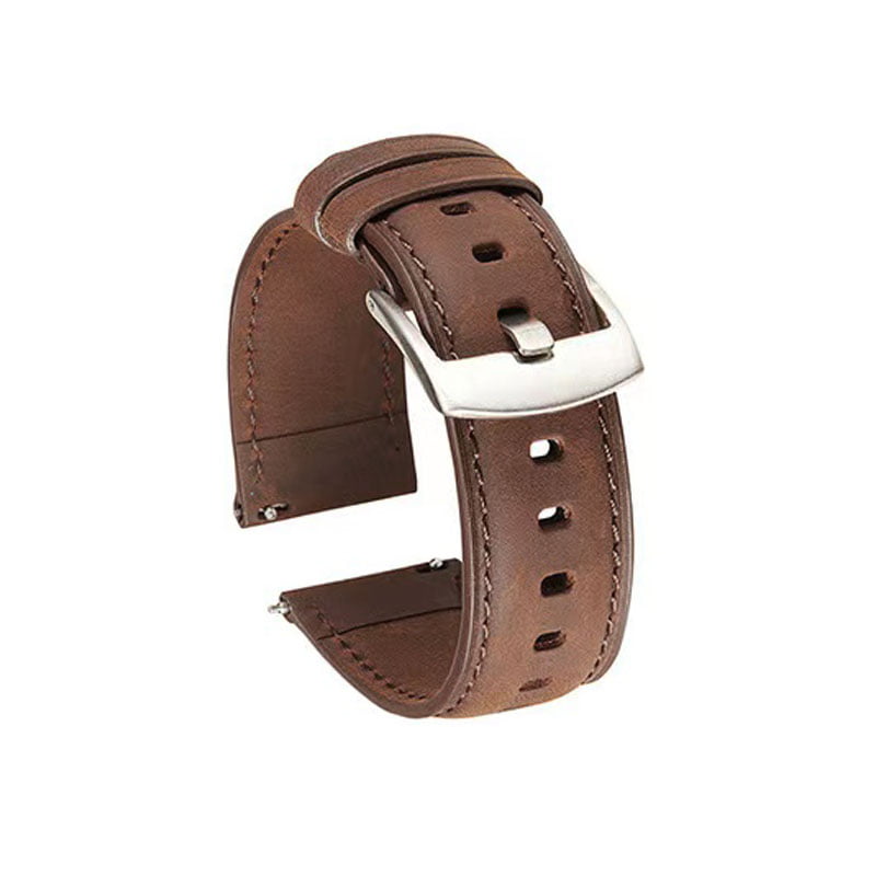 Bracelet de montre à attache rapide – Installation sans outil - Cuir , 20 mm , Brun
