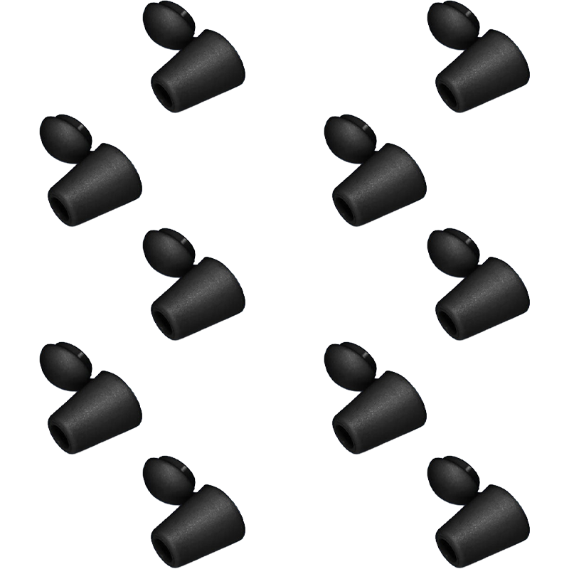 Cache-nœuds pour cordons – Lot de 10 - Noir
