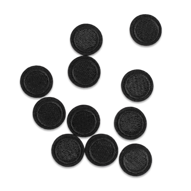 Boutons thermocollants – Lot d'écussons - Noir