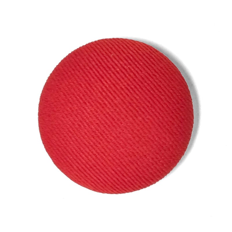 Boutons en tissu à épingler - 17 mm , Rouge