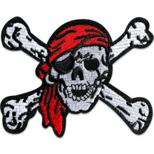 Crâne de pirate bandana – Écusson