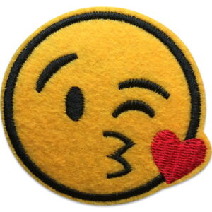 Smiley bisou – Écusson