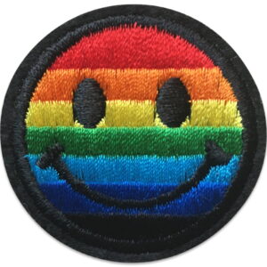 Smiley aux couleurs de l'arc-en-ciel – Écusson