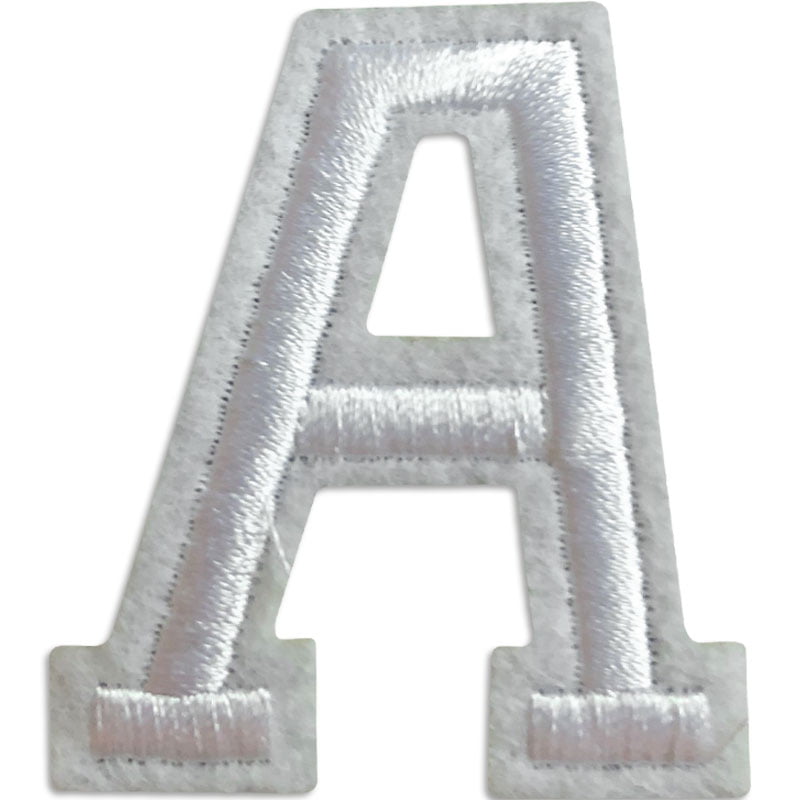 Écussons lettres A-Z – Choisissez votre lettre - Blanc/Blanc , A