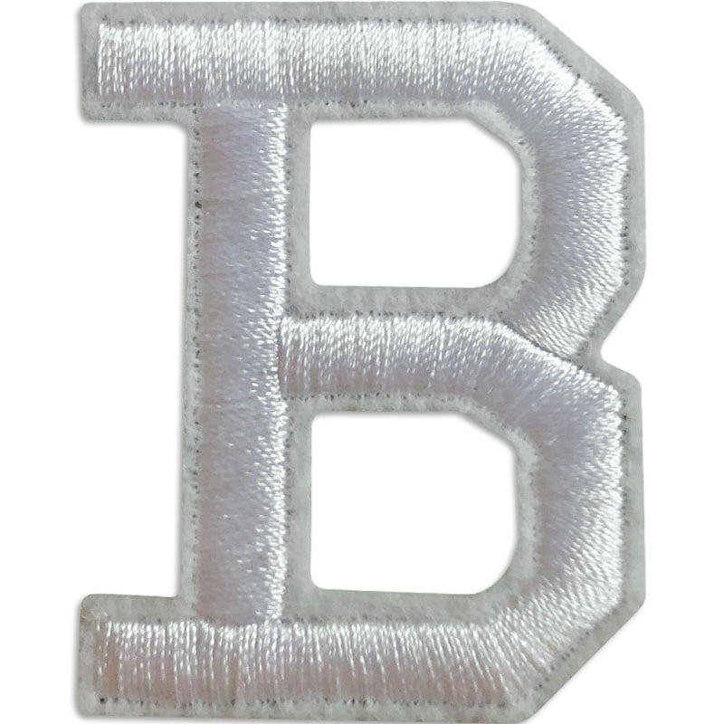 Écussons lettres A-Z – Choisissez votre lettre - Blanc/Blanc , B