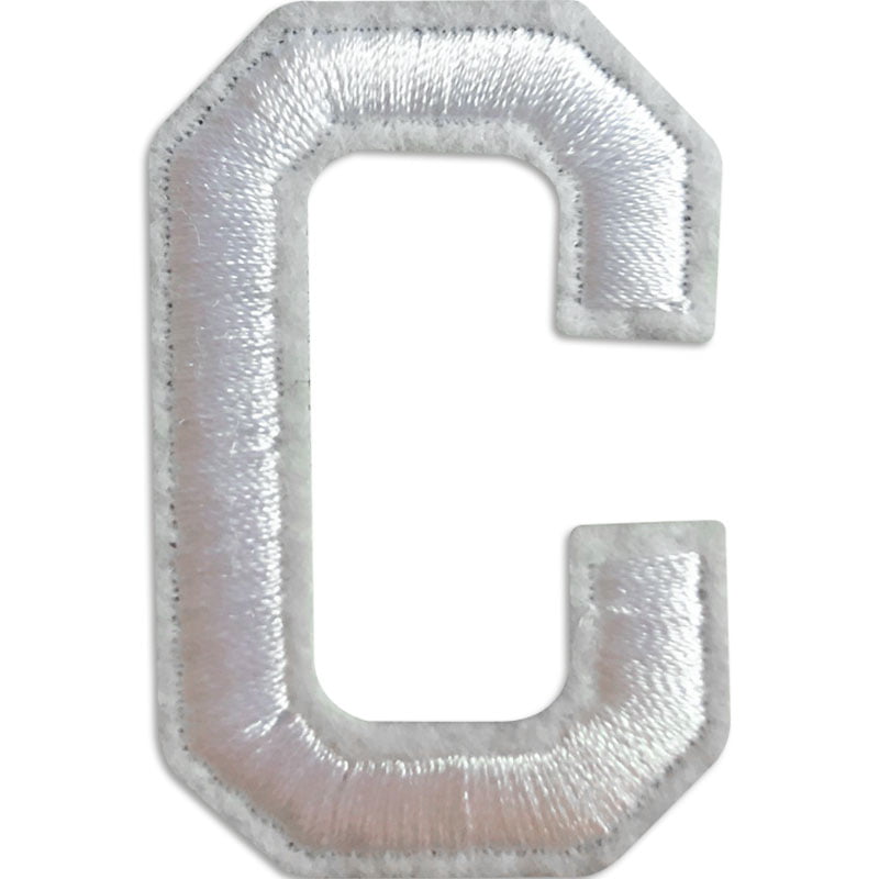Écussons lettres A-Z – Choisissez votre lettre - Blanc/Blanc , C
