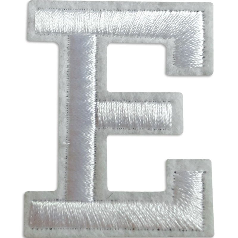 Écussons lettres A-Z – Choisissez votre lettre - Blanc/Blanc , E