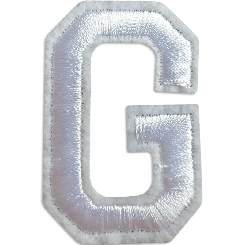 Écussons lettres A-Z – Choisissez votre lettre - Blanc/Blanc , G