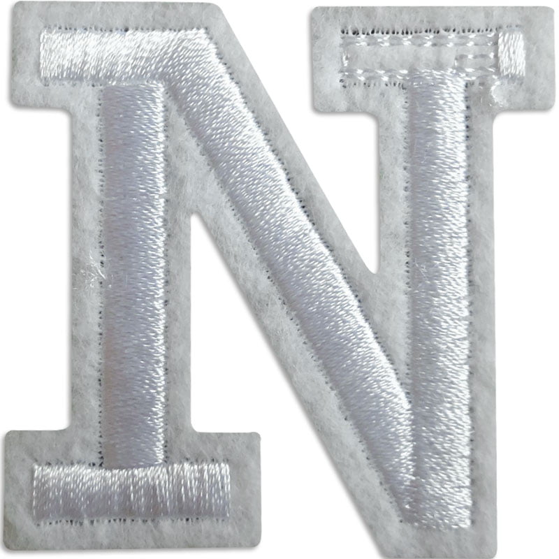 Écussons lettres A-Z – Choisissez votre lettre - Blanc/Blanc , N
