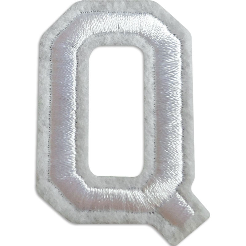 Écussons lettres A-Z – Choisissez votre lettre - Blanc/Blanc , Q