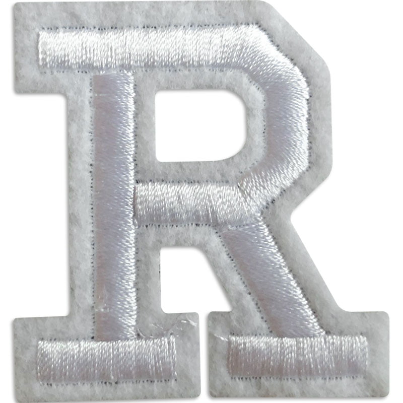 Écussons lettres A-Z – Choisissez votre lettre - Blanc/Blanc , R