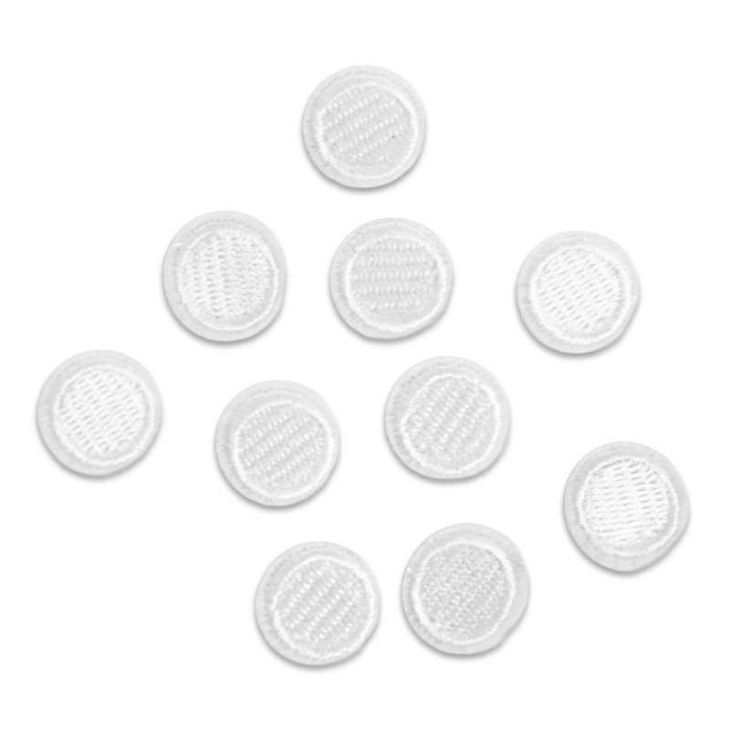 Boutons thermocollants – Lot d'écussons - Blanc